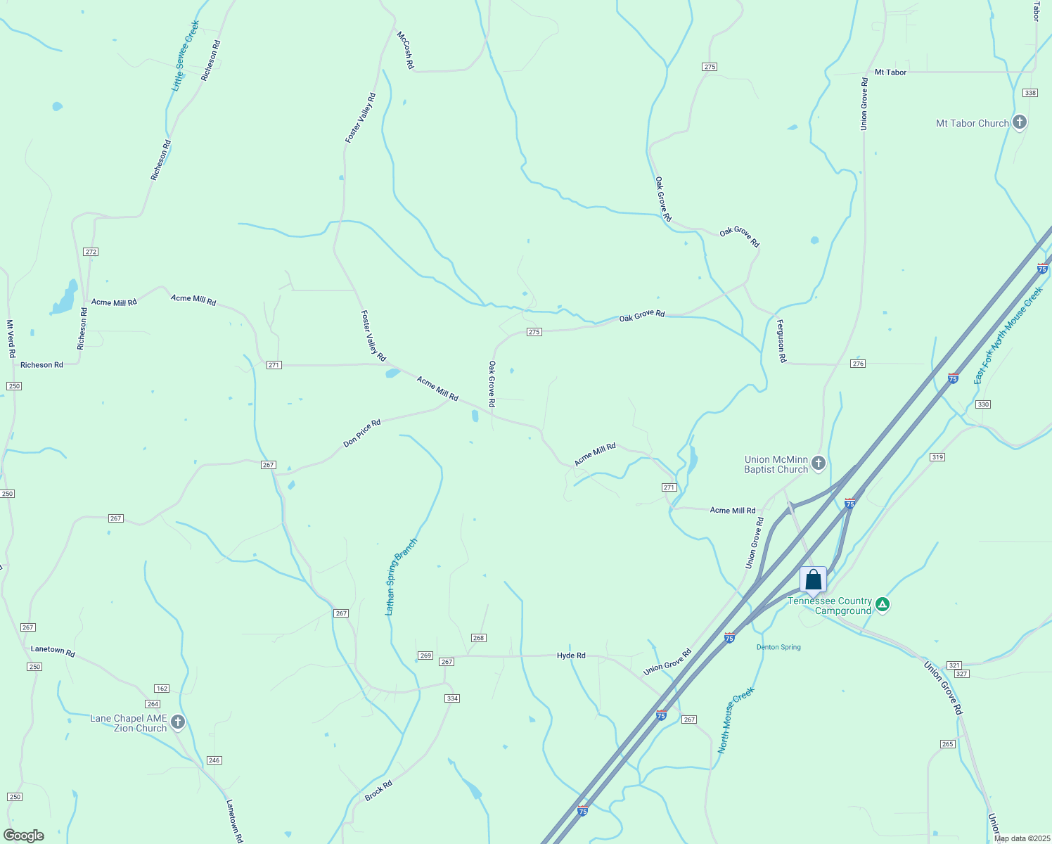 map of restaurants, bars, coffee shops, grocery stores, and more near 306 County Road 271 in Niota