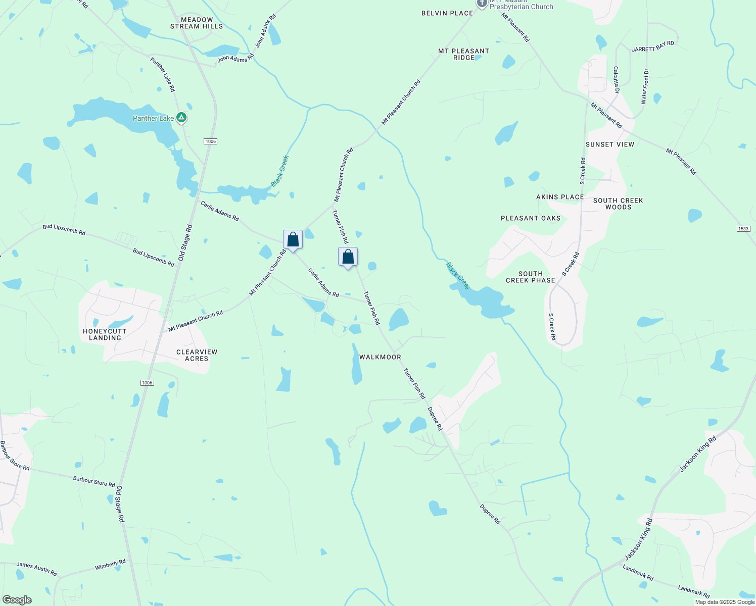 map of restaurants, bars, coffee shops, grocery stores, and more near 1124 Fish Hook Drive in Willow Spring