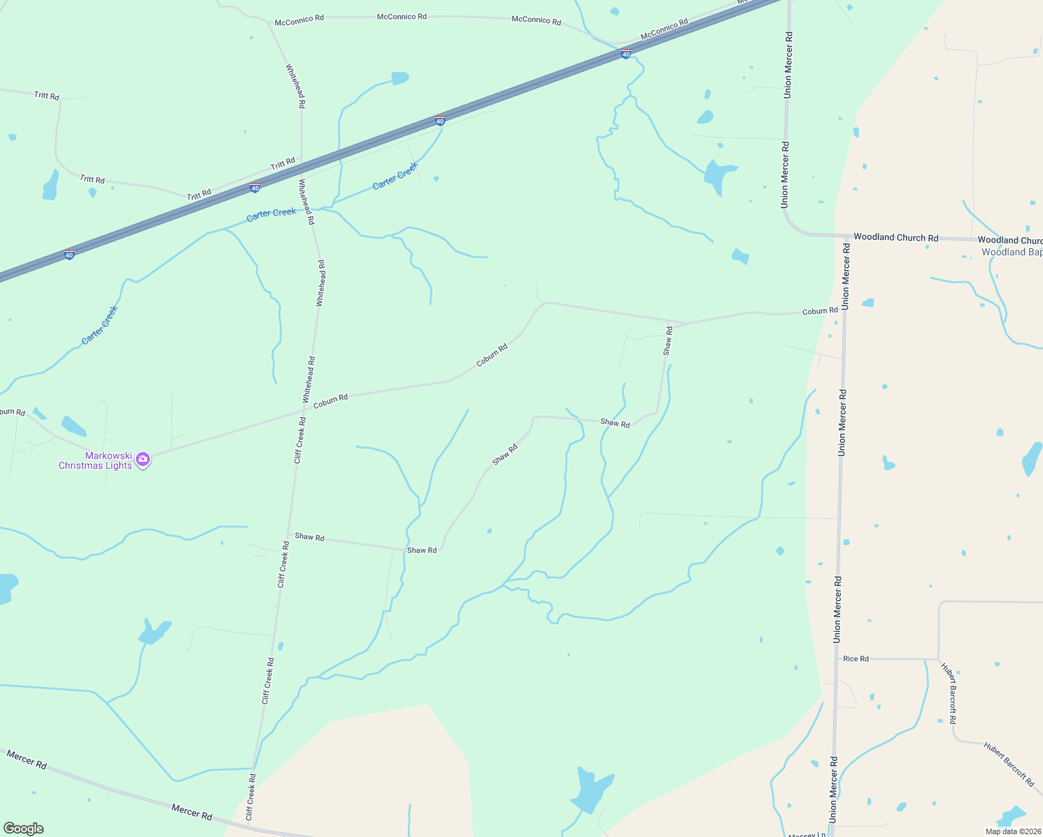 map of restaurants, bars, coffee shops, grocery stores, and more near 1090 Shaw Rd in Brownsville