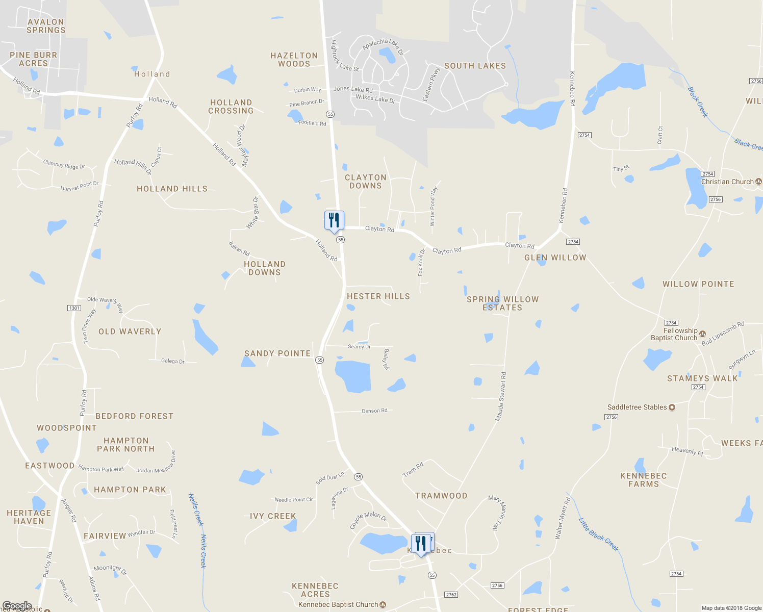 map of restaurants, bars, coffee shops, grocery stores, and more near 1228 Jicarilla Lane in Wake County