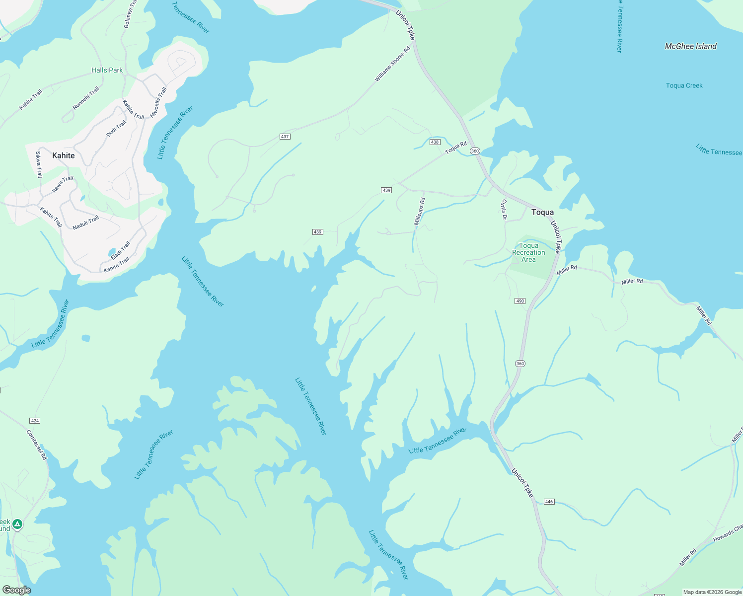 map of restaurants, bars, coffee shops, grocery stores, and more near 200 Millsaps Road in Vonore