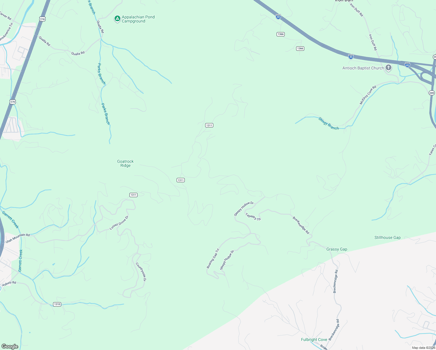map of restaurants, bars, coffee shops, grocery stores, and more near in Lake Junaluska