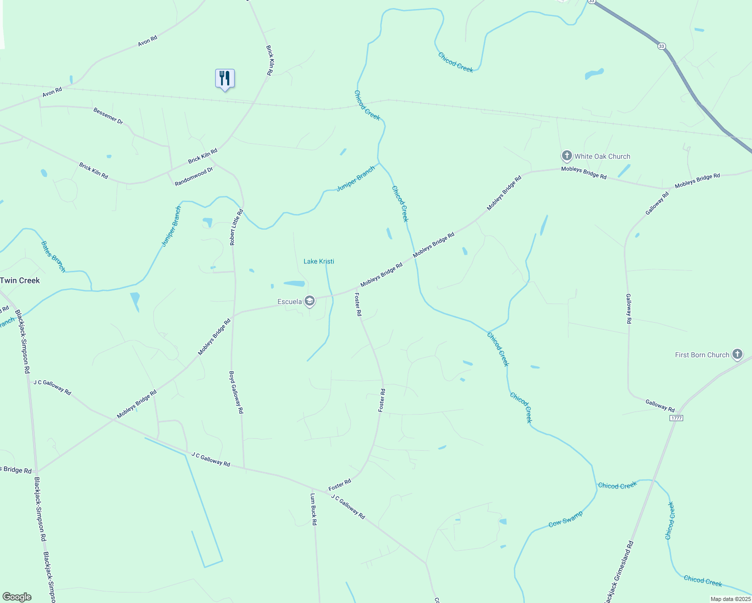 map of restaurants, bars, coffee shops, grocery stores, and more near 3741 Antebellum Lane in Grimesland