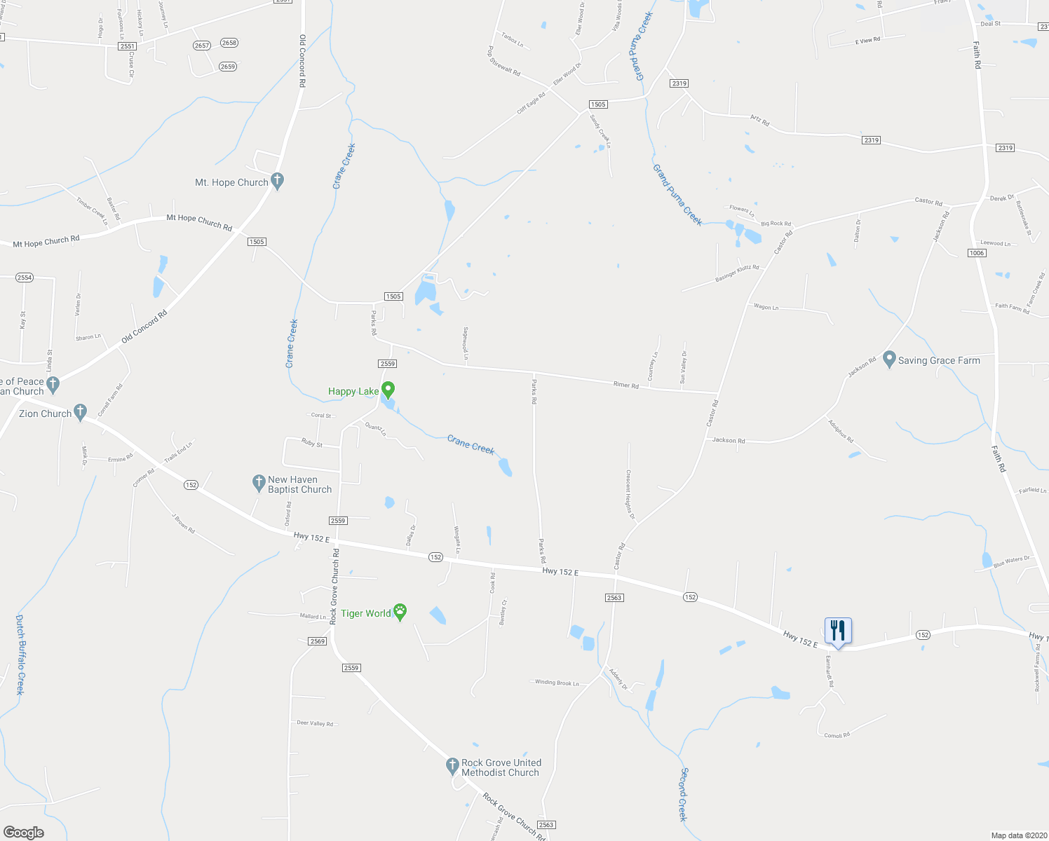 map of restaurants, bars, coffee shops, grocery stores, and more near 580 Parks Road in Salisbury