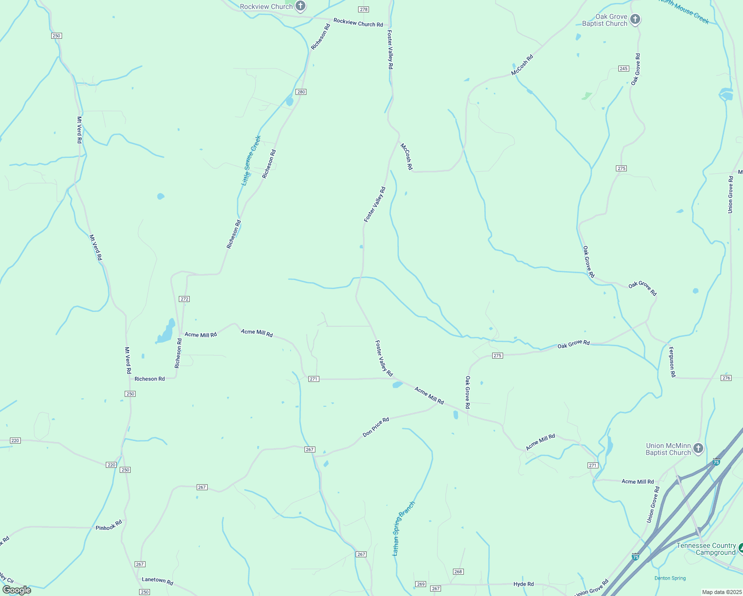 map of restaurants, bars, coffee shops, grocery stores, and more near 152 County Road 273 in Niota