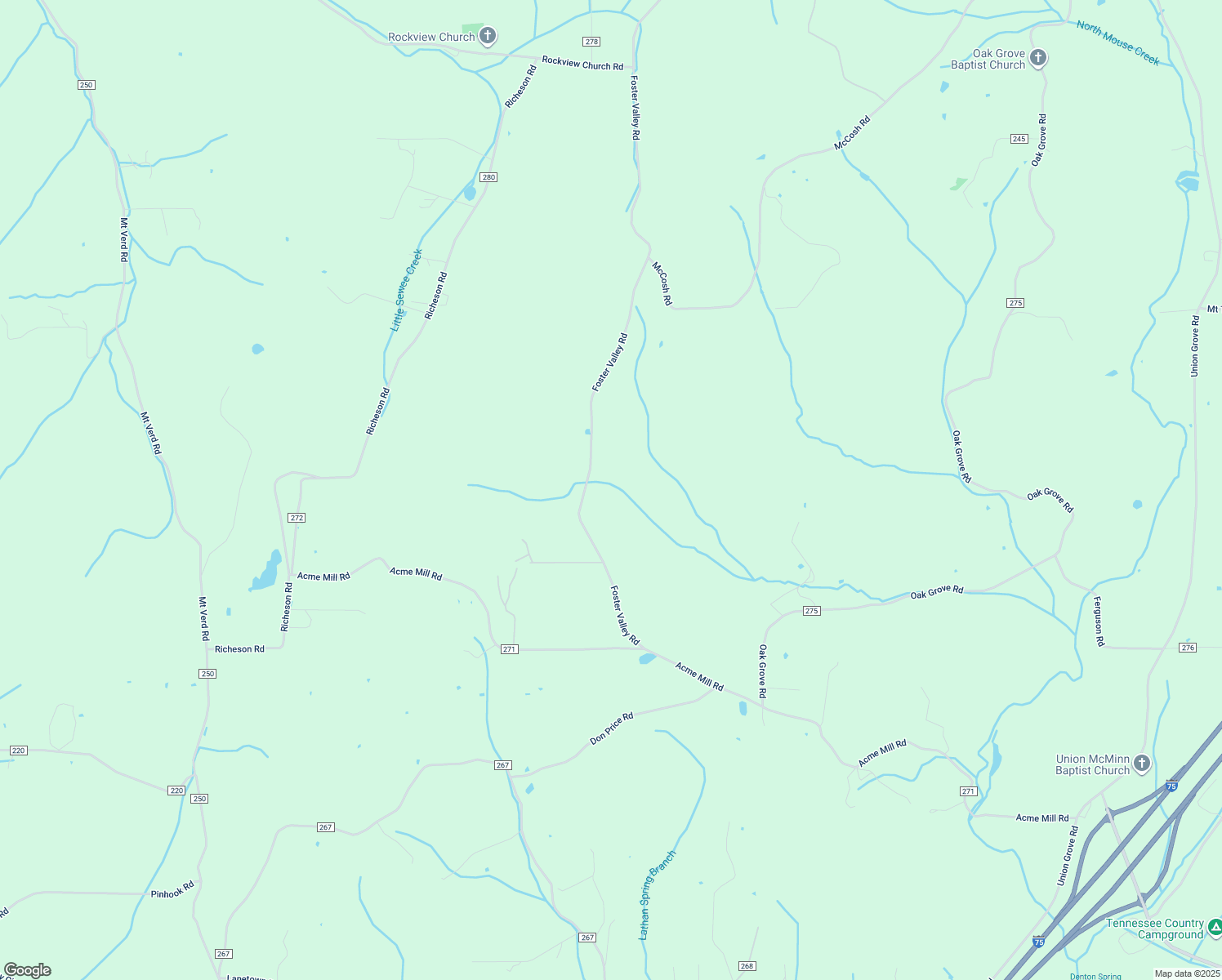 map of restaurants, bars, coffee shops, grocery stores, and more near 152 County Road 273 in Niota