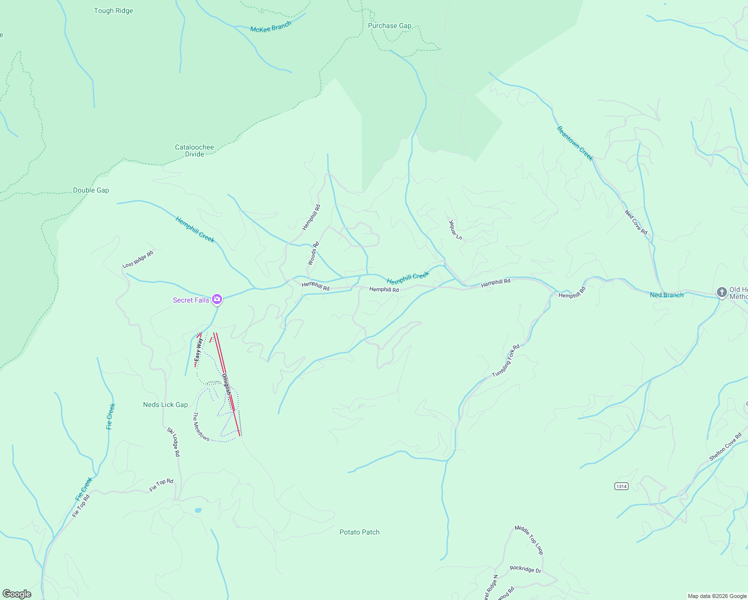 map of restaurants, bars, coffee shops, grocery stores, and more near 42 Camden Downs Road in Waynesville