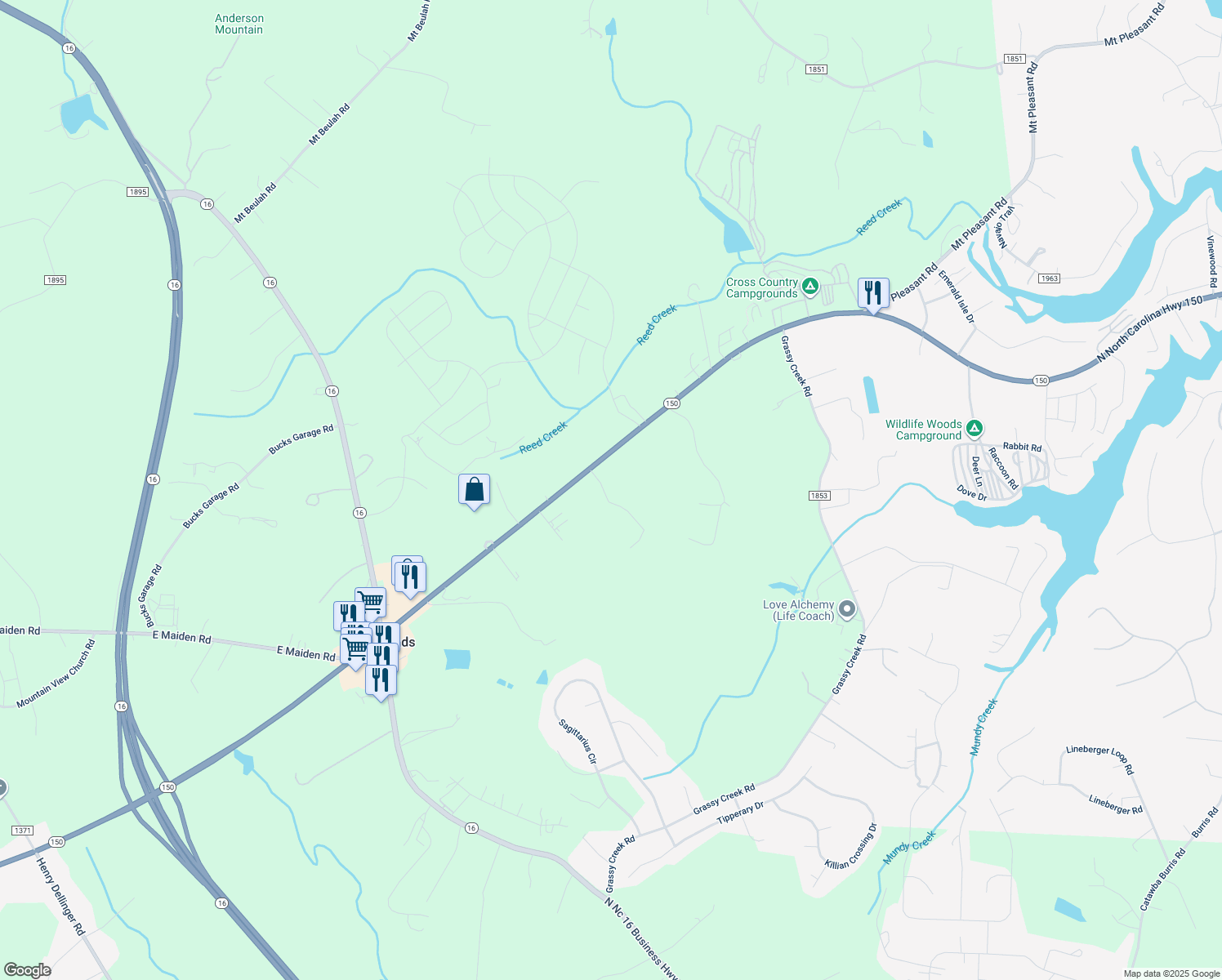 map of restaurants, bars, coffee shops, grocery stores, and more near 4640 Zeb Little Road in Denver