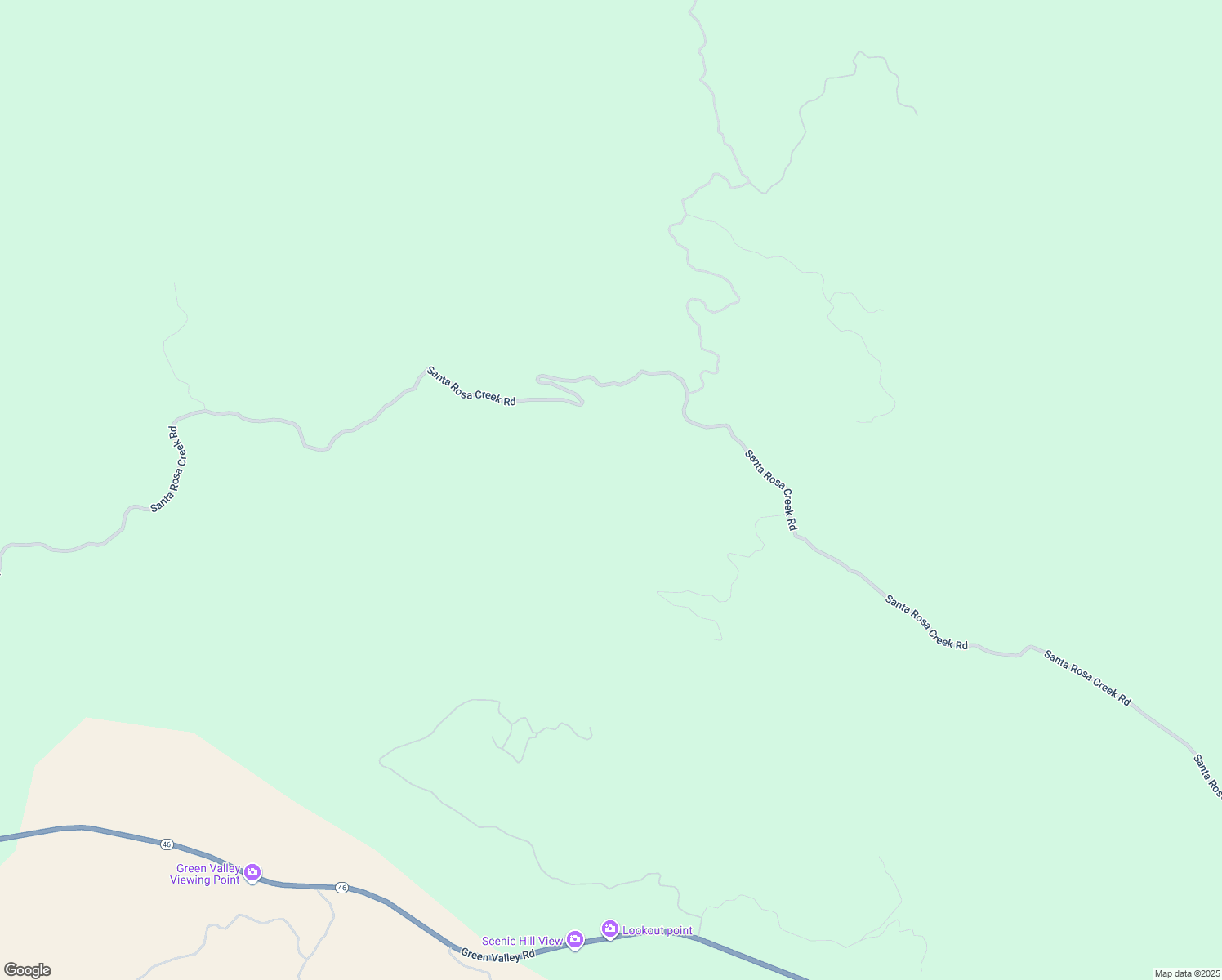 map of restaurants, bars, coffee shops, grocery stores, and more near 9500 Santa Rosa Creek Road in Cambria