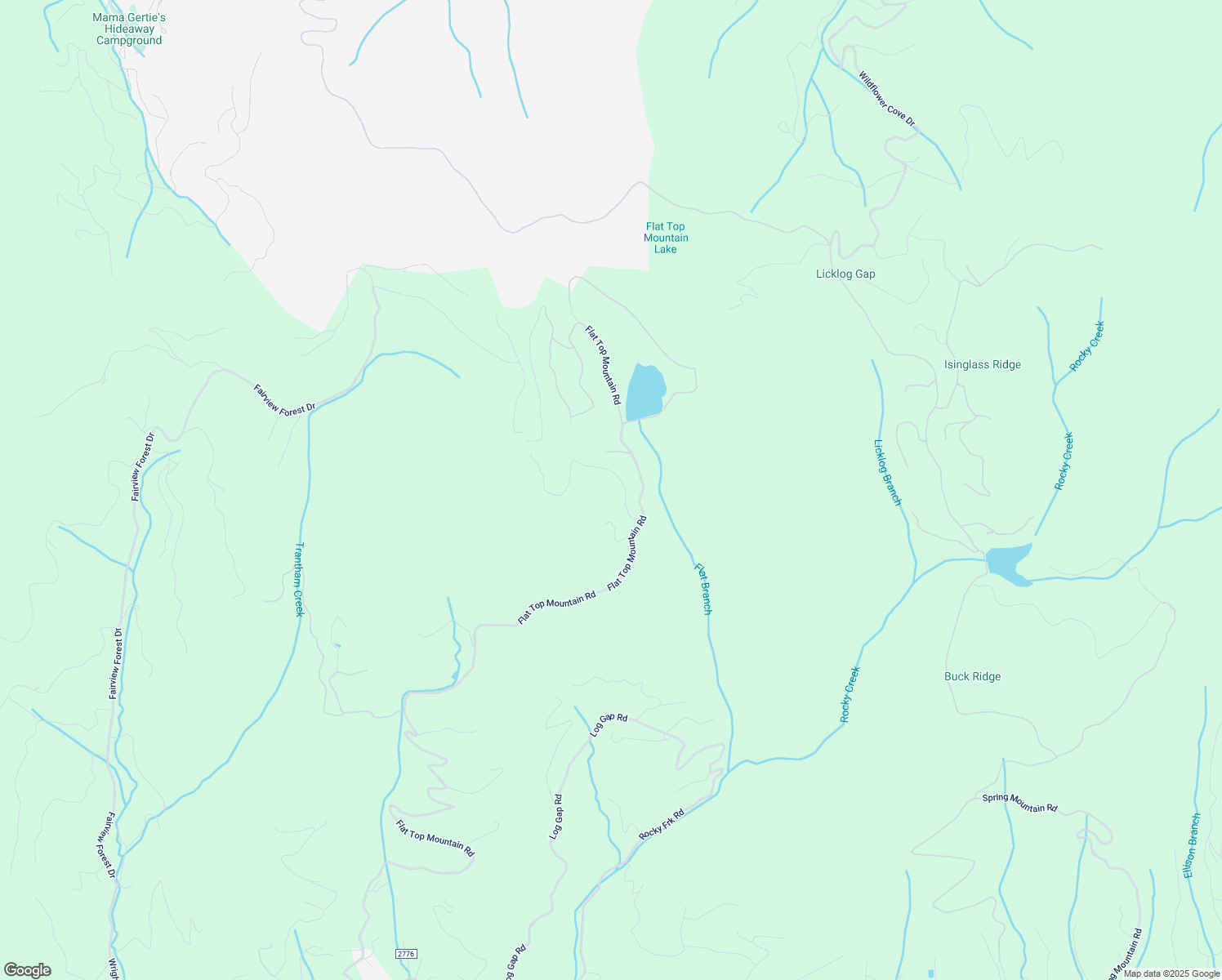 map of restaurants, bars, coffee shops, grocery stores, and more near 720 Flat Top Mountain Road in Fairview