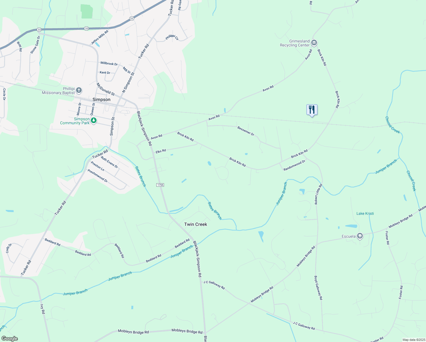map of restaurants, bars, coffee shops, grocery stores, and more near 814 Treyburn Circle in Greenville