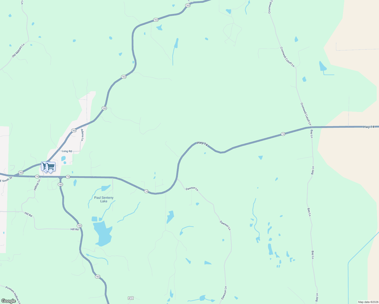 map of restaurants, bars, coffee shops, grocery stores, and more near 19984 Arkansas 14 in Harrisburg