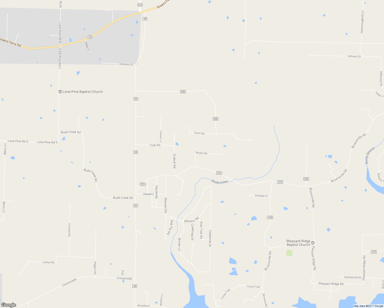 map of restaurants, bars, coffee shops, grocery stores, and more near 55 Bryant Road in Greers Ferry