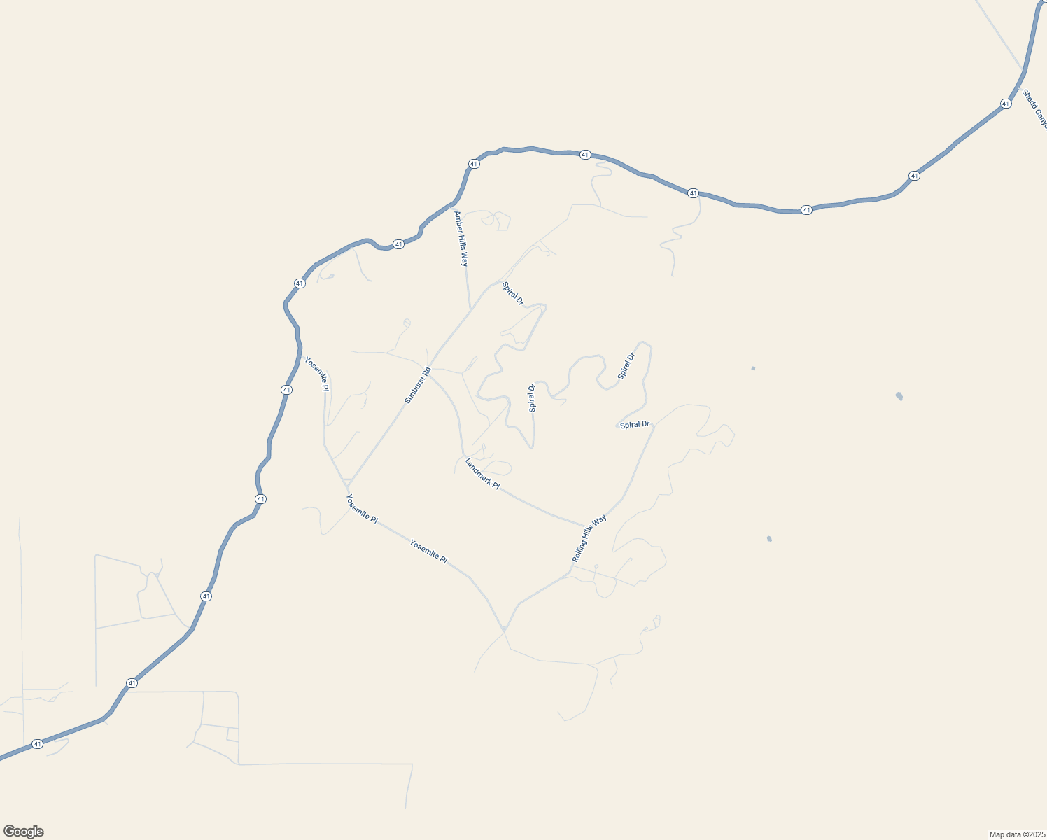 map of restaurants, bars, coffee shops, grocery stores, and more near Spiral Drive in San Luis Obispo County