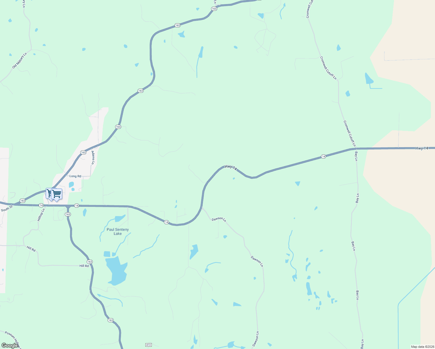 map of restaurants, bars, coffee shops, grocery stores, and more near 19984 Arkansas 14 in Harrisburg