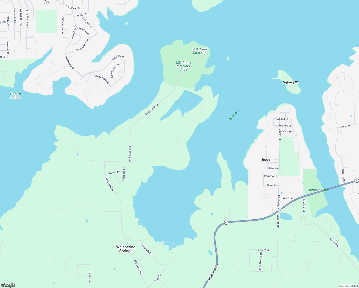 map of restaurants, bars, coffee shops, grocery stores, and more near 430 Potters Point Road in Higden