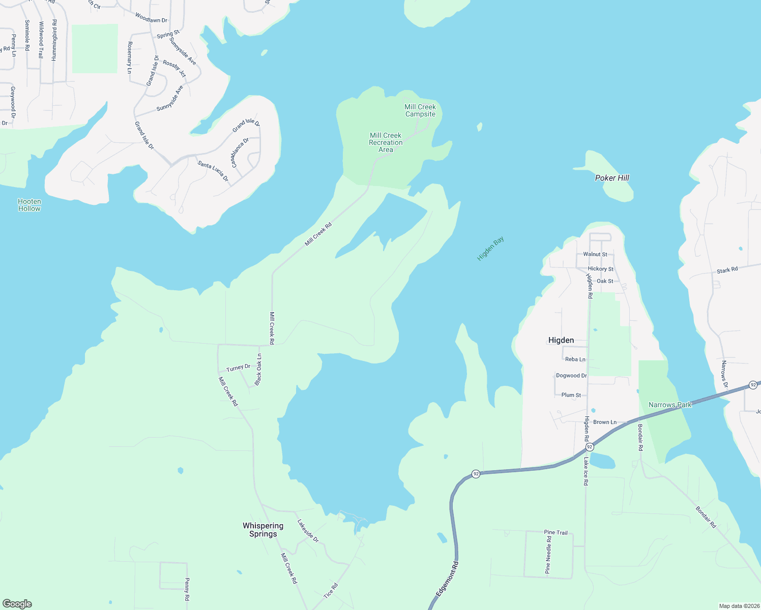 map of restaurants, bars, coffee shops, grocery stores, and more near 430 Potters Point Road in Higden