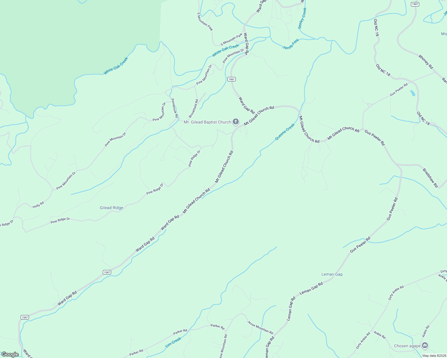 map of restaurants, bars, coffee shops, grocery stores, and more near 4064 Mount Gilead Church Road in Connelly Springs