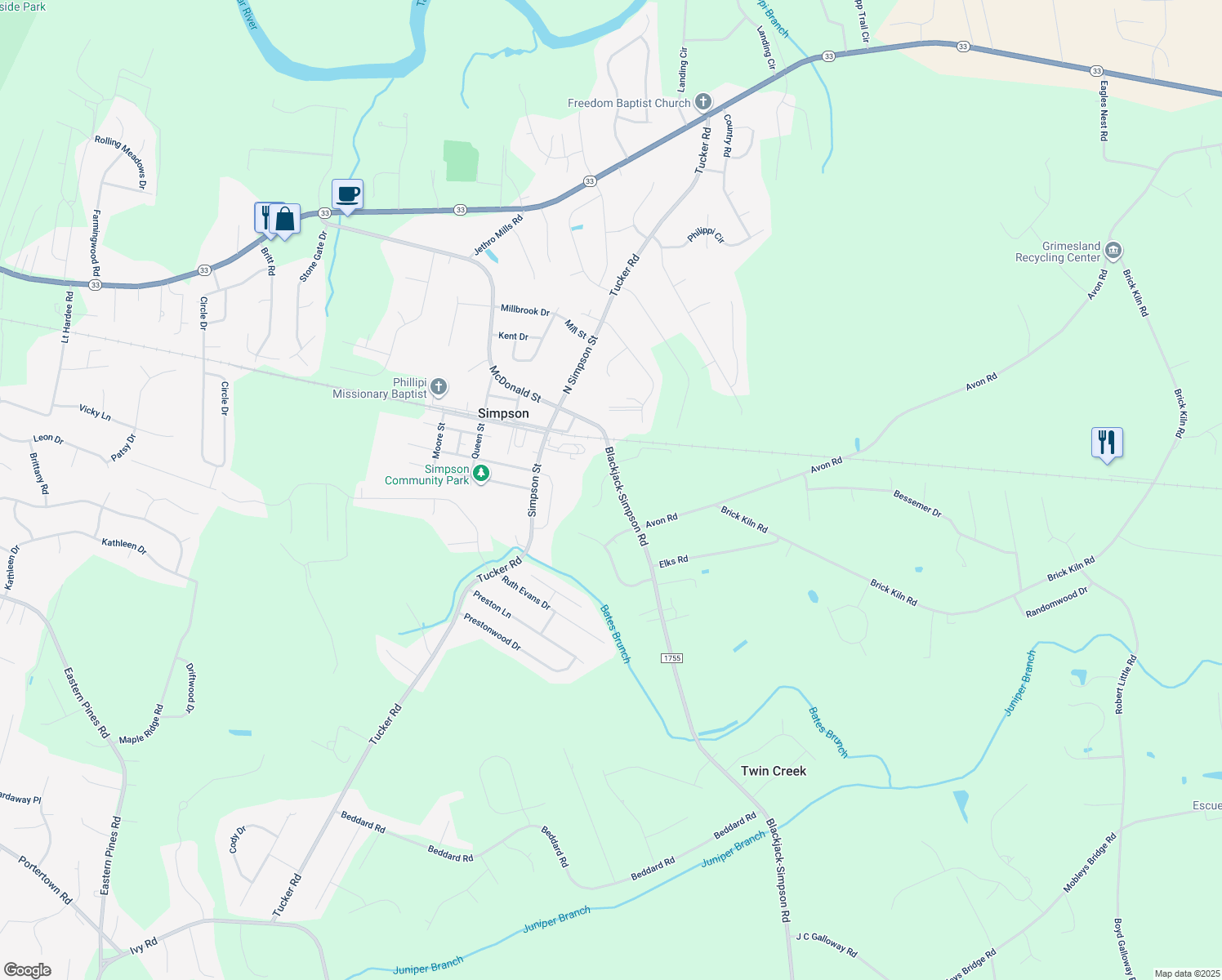 map of restaurants, bars, coffee shops, grocery stores, and more near 2830 Autumn Blaze Court in Greenville