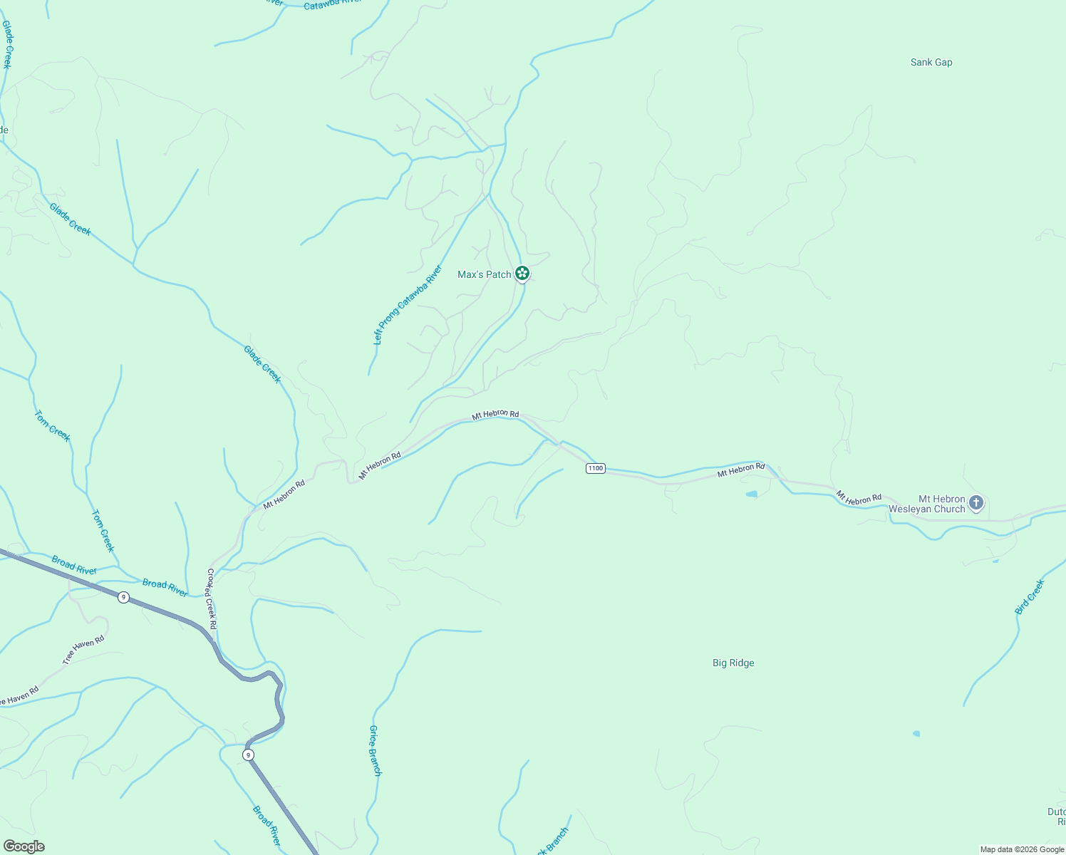 map of restaurants, bars, coffee shops, grocery stores, and more near 4127 Mount Hebron Road in Old Fort