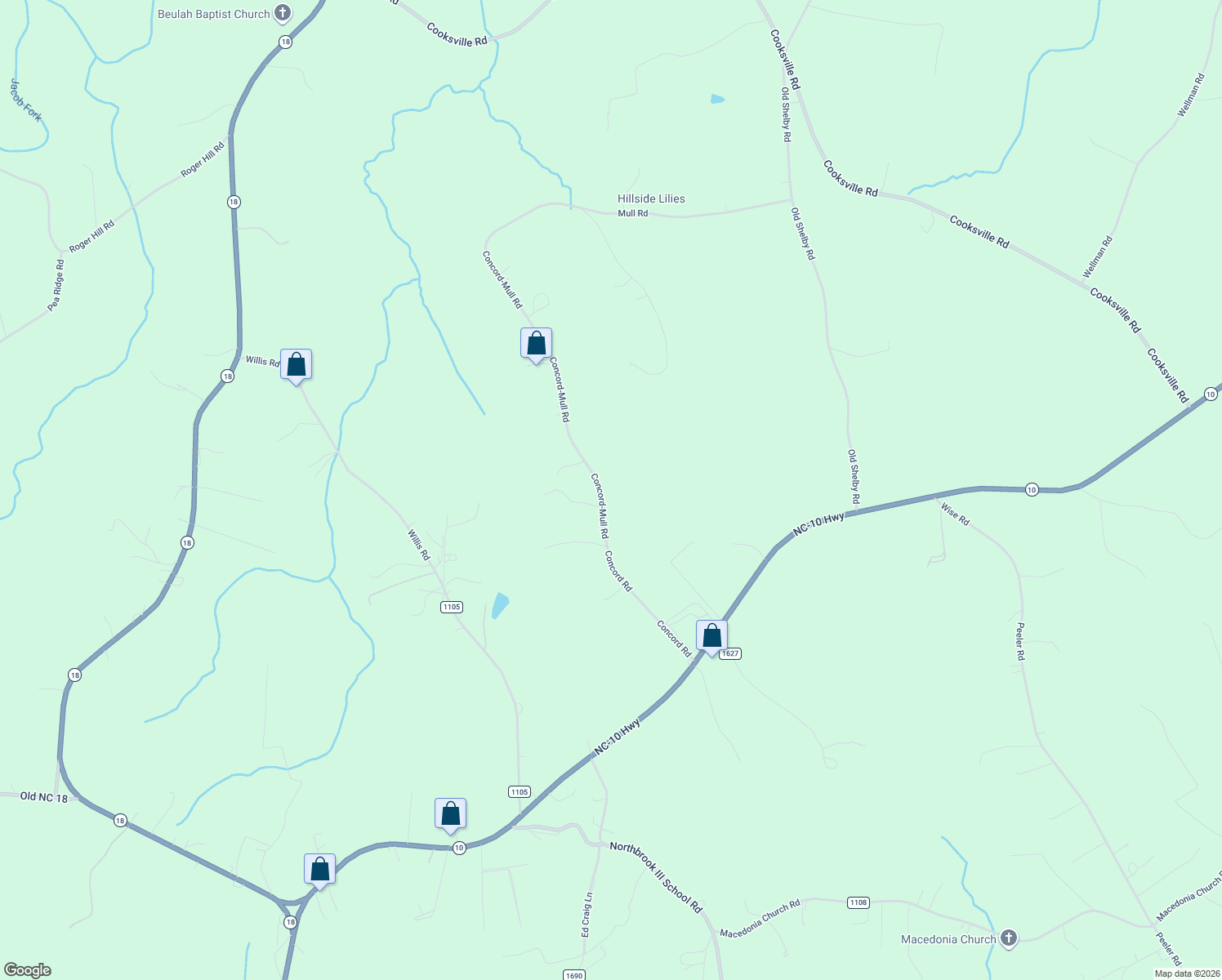 map of restaurants, bars, coffee shops, grocery stores, and more near 9525 Mull Road in Vale