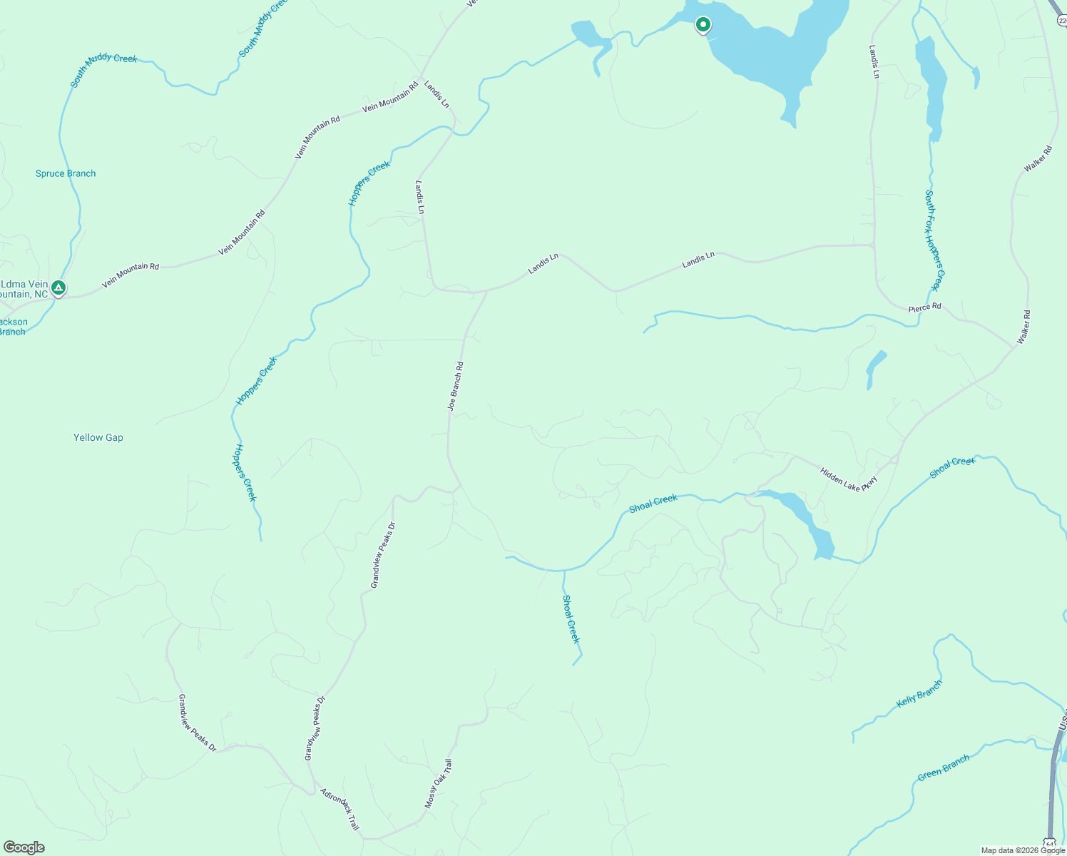 map of restaurants, bars, coffee shops, grocery stores, and more near Wild Horse Drive in McDowell County