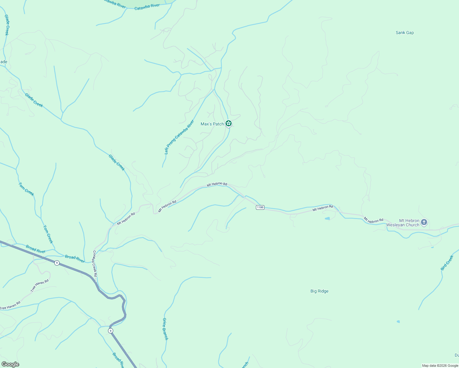 map of restaurants, bars, coffee shops, grocery stores, and more near 4127 Mount Hebron Road in Old Fort