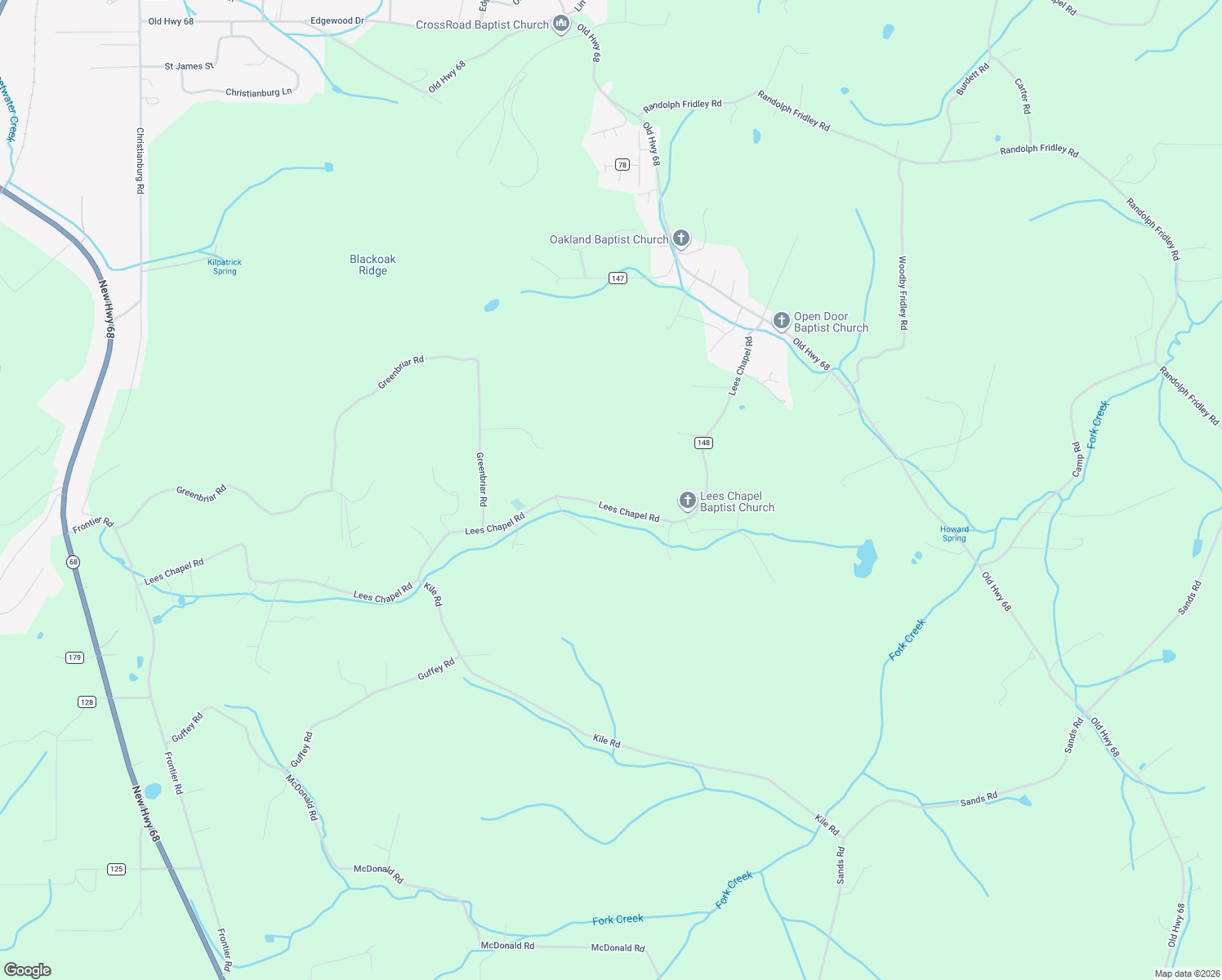 map of restaurants, bars, coffee shops, grocery stores, and more near 304 Lees Chapel Road in Sweetwater