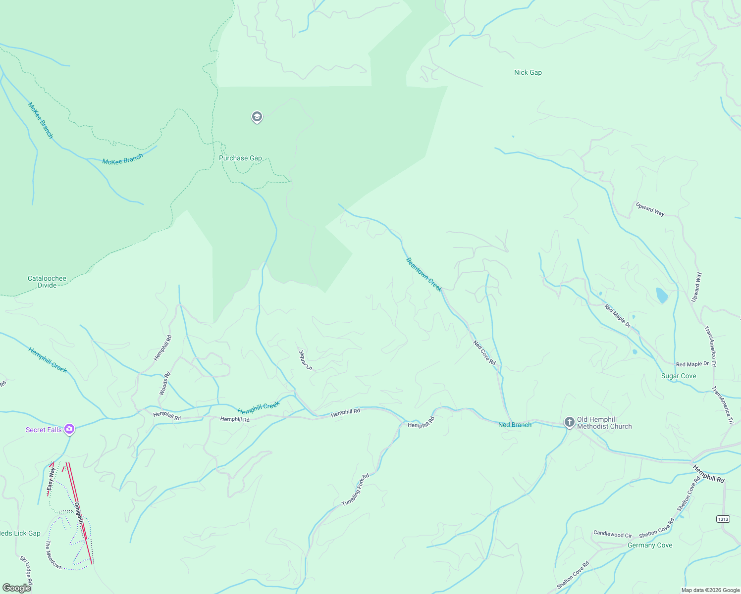 map of restaurants, bars, coffee shops, grocery stores, and more near 291 Divit Road in Waynesville