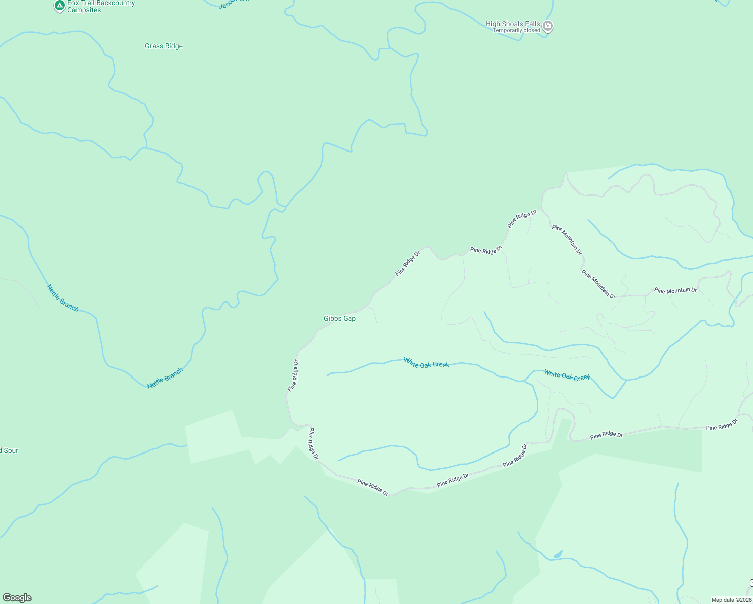 map of restaurants, bars, coffee shops, grocery stores, and more near 3535 Pine Ridge Drive in Connelly Springs