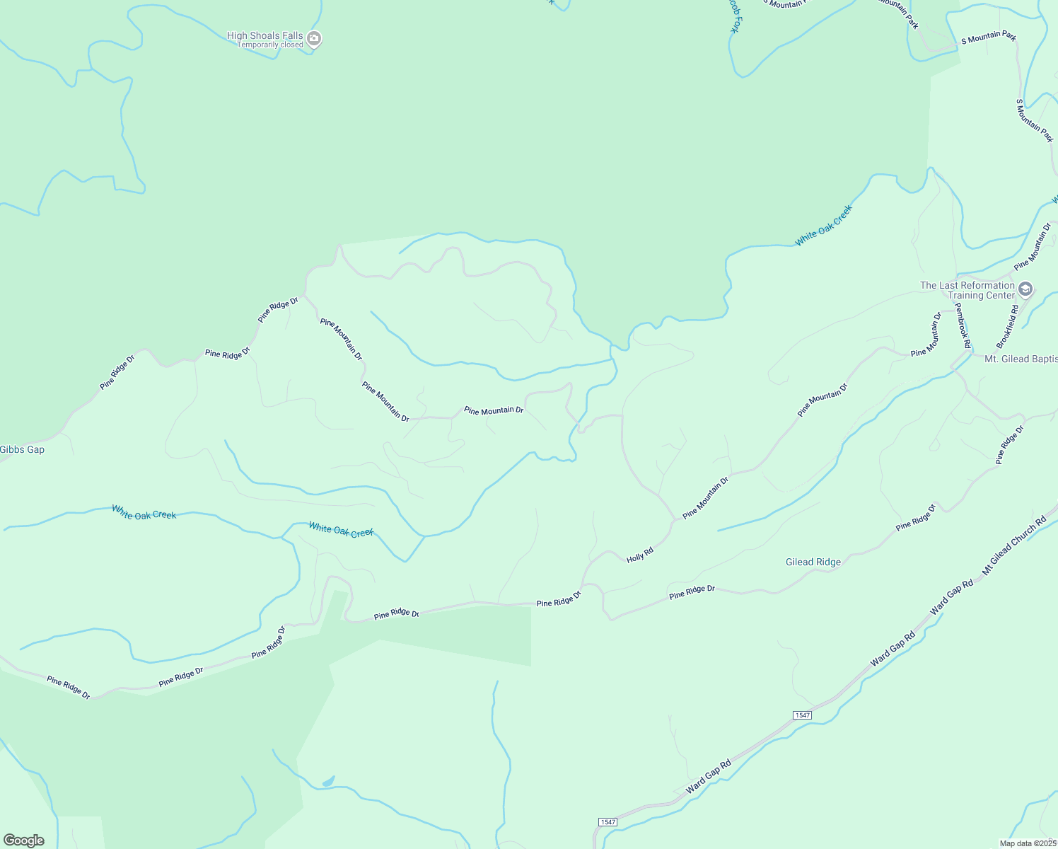 map of restaurants, bars, coffee shops, grocery stores, and more near 8574 Crestline Court in Connelly Springs