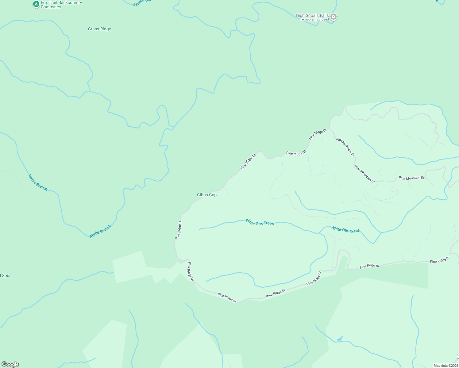 map of restaurants, bars, coffee shops, grocery stores, and more near 3535 Pine Ridge Drive in Connelly Springs