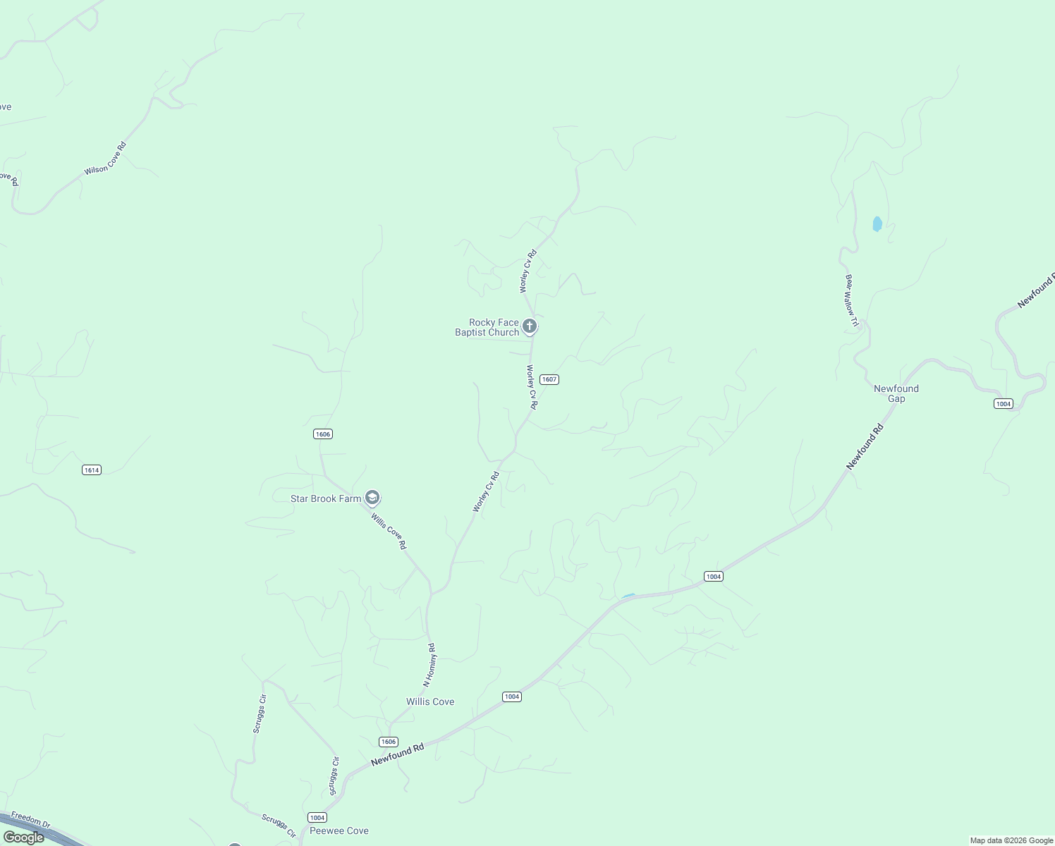 map of restaurants, bars, coffee shops, grocery stores, and more near 1324 Worley Cove Road in Canton