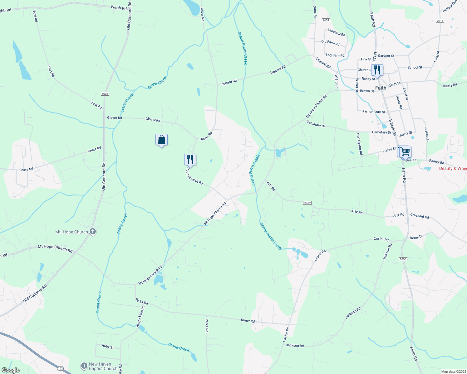 map of restaurants, bars, coffee shops, grocery stores, and more near 1070 Stoney Creek Drive in Salisbury