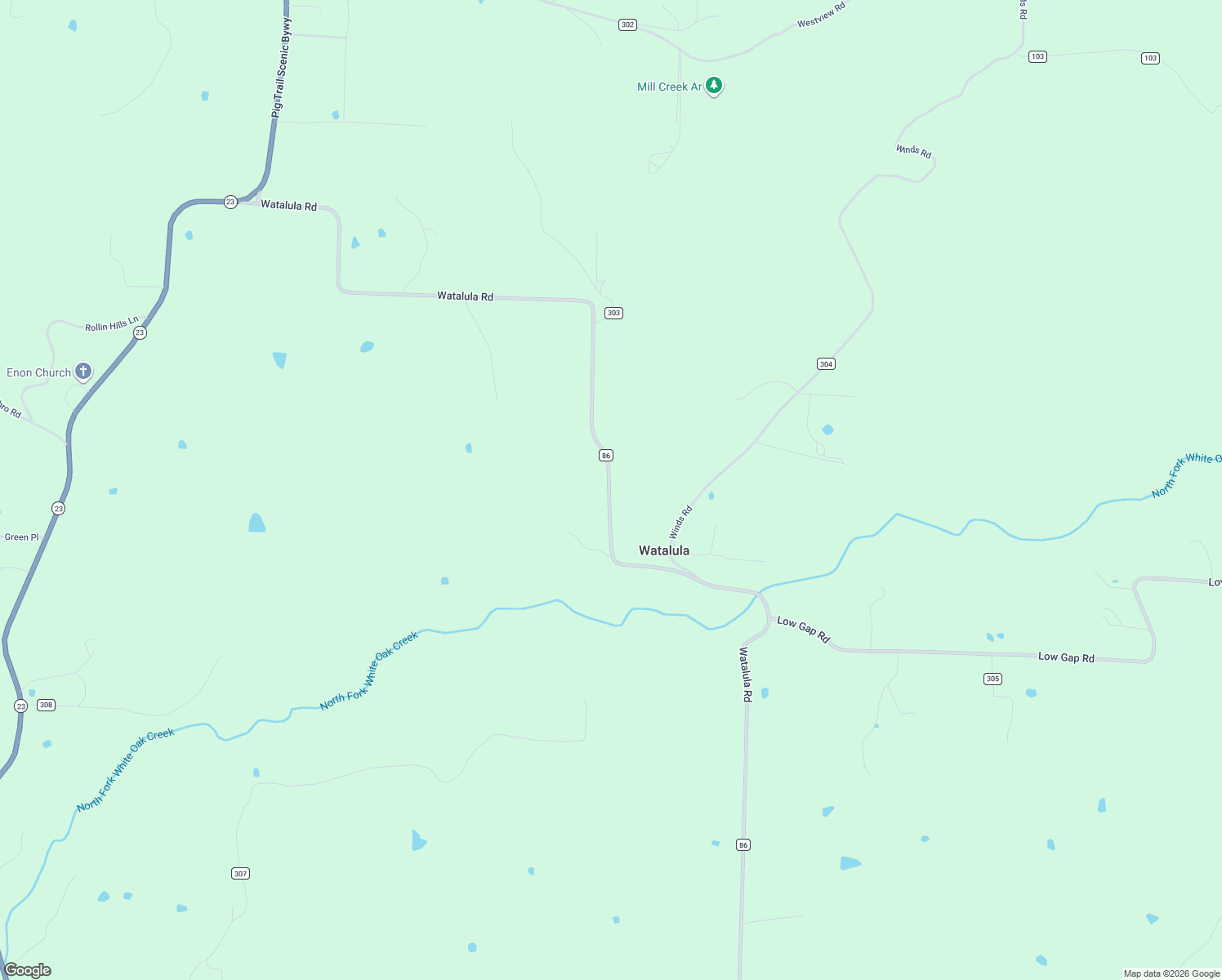 map of restaurants, bars, coffee shops, grocery stores, and more near 13576 Watalula Road in Ozark