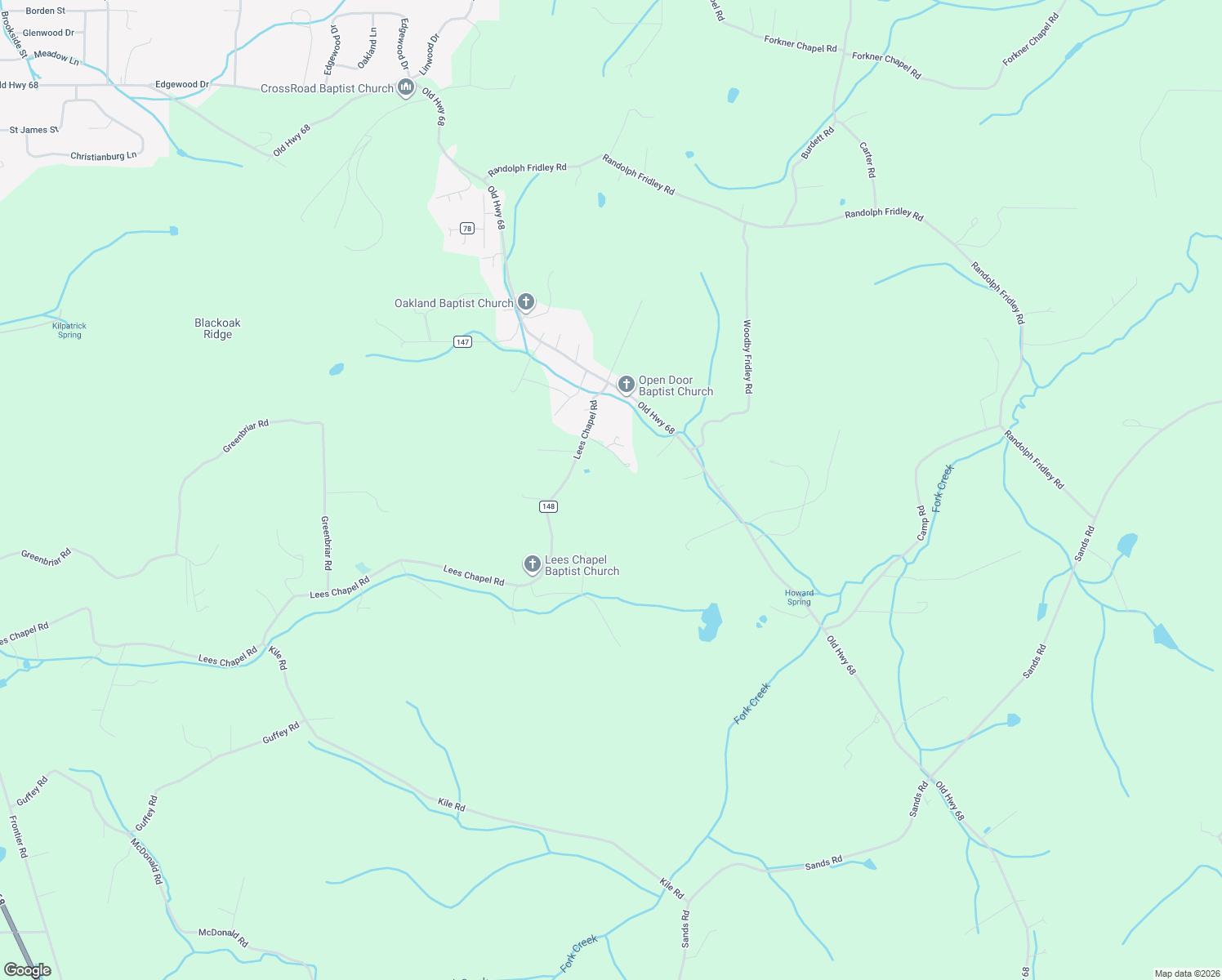 map of restaurants, bars, coffee shops, grocery stores, and more near 169 Lees Chapel Road in Sweetwater