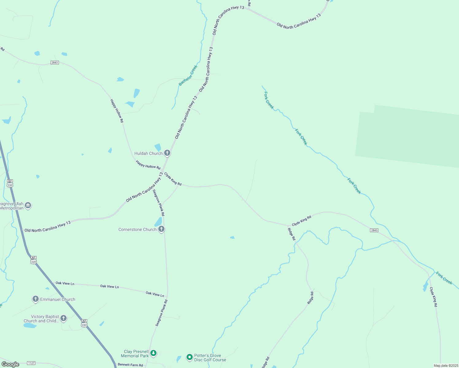 map of restaurants, bars, coffee shops, grocery stores, and more near 1 Clyde King Road in Asheboro