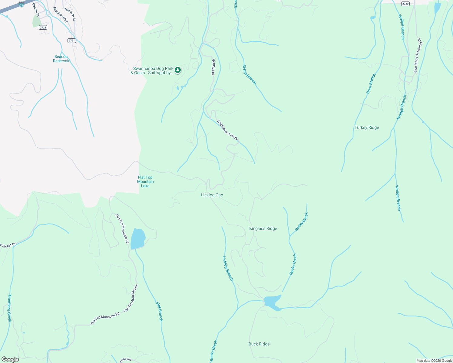 map of restaurants, bars, coffee shops, grocery stores, and more near 162 Wildflower Cove Drive in Swannanoa