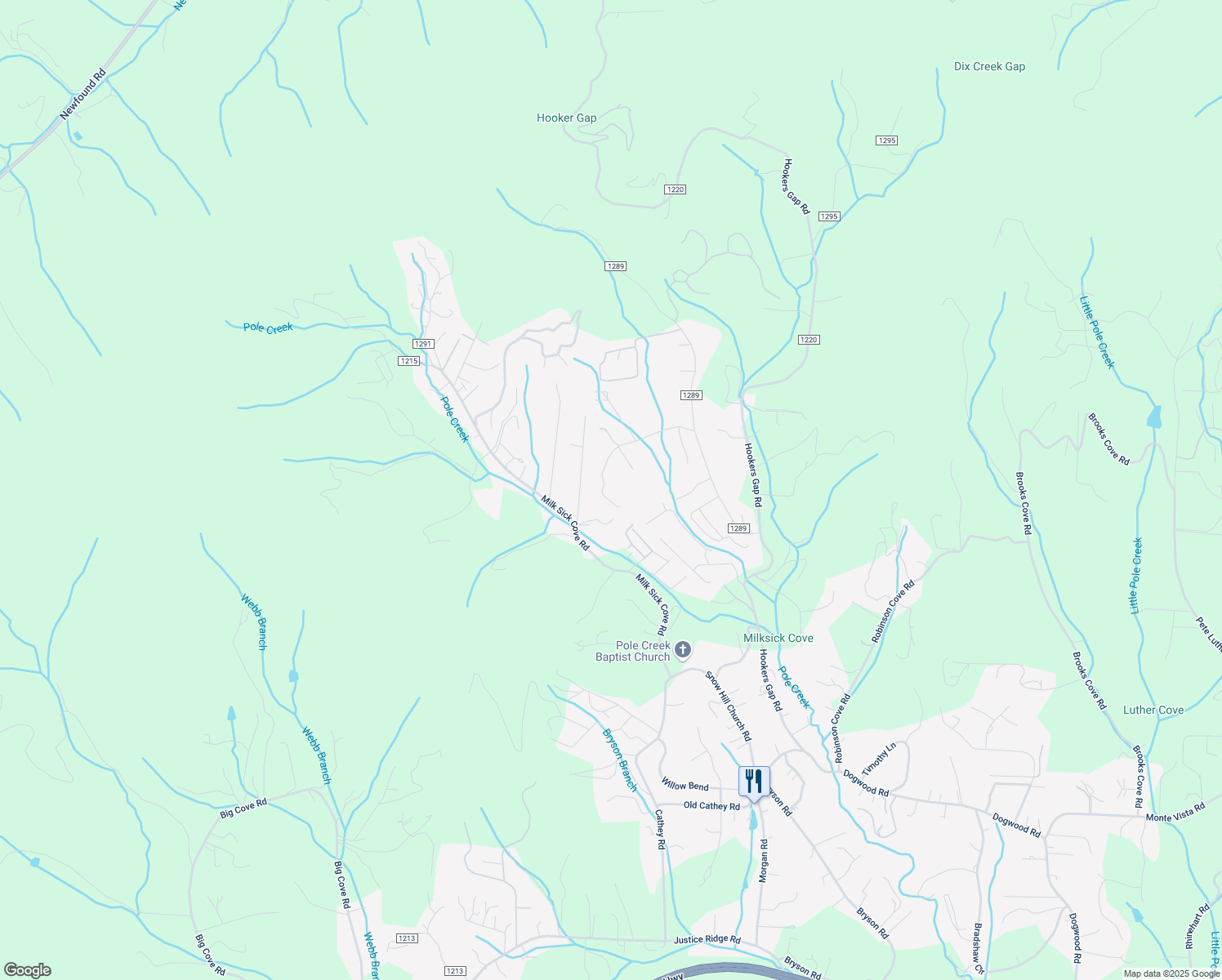 map of restaurants, bars, coffee shops, grocery stores, and more near 39 August Lane in Candler