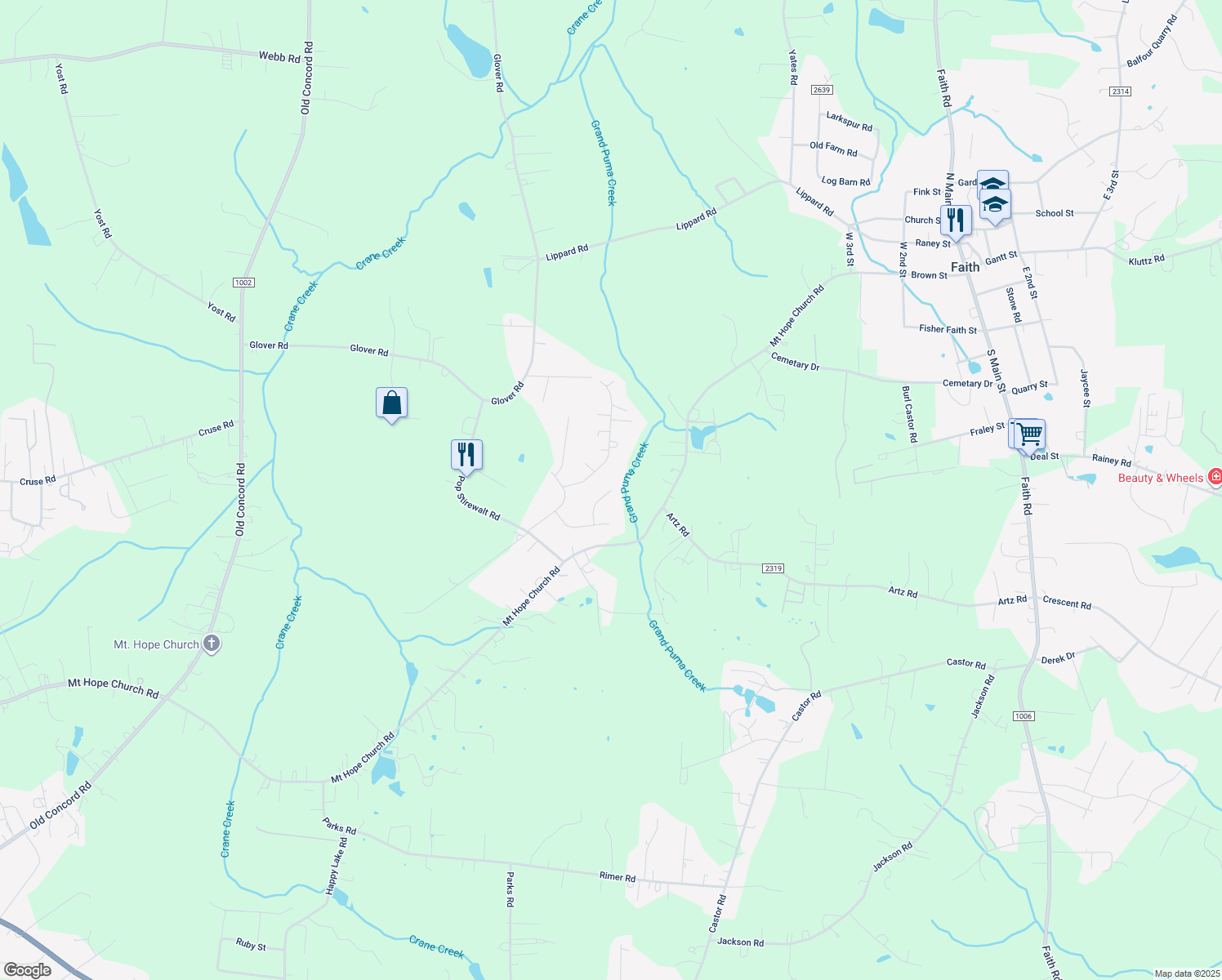 map of restaurants, bars, coffee shops, grocery stores, and more near 190 Rose Brier Lane. in Salisbury