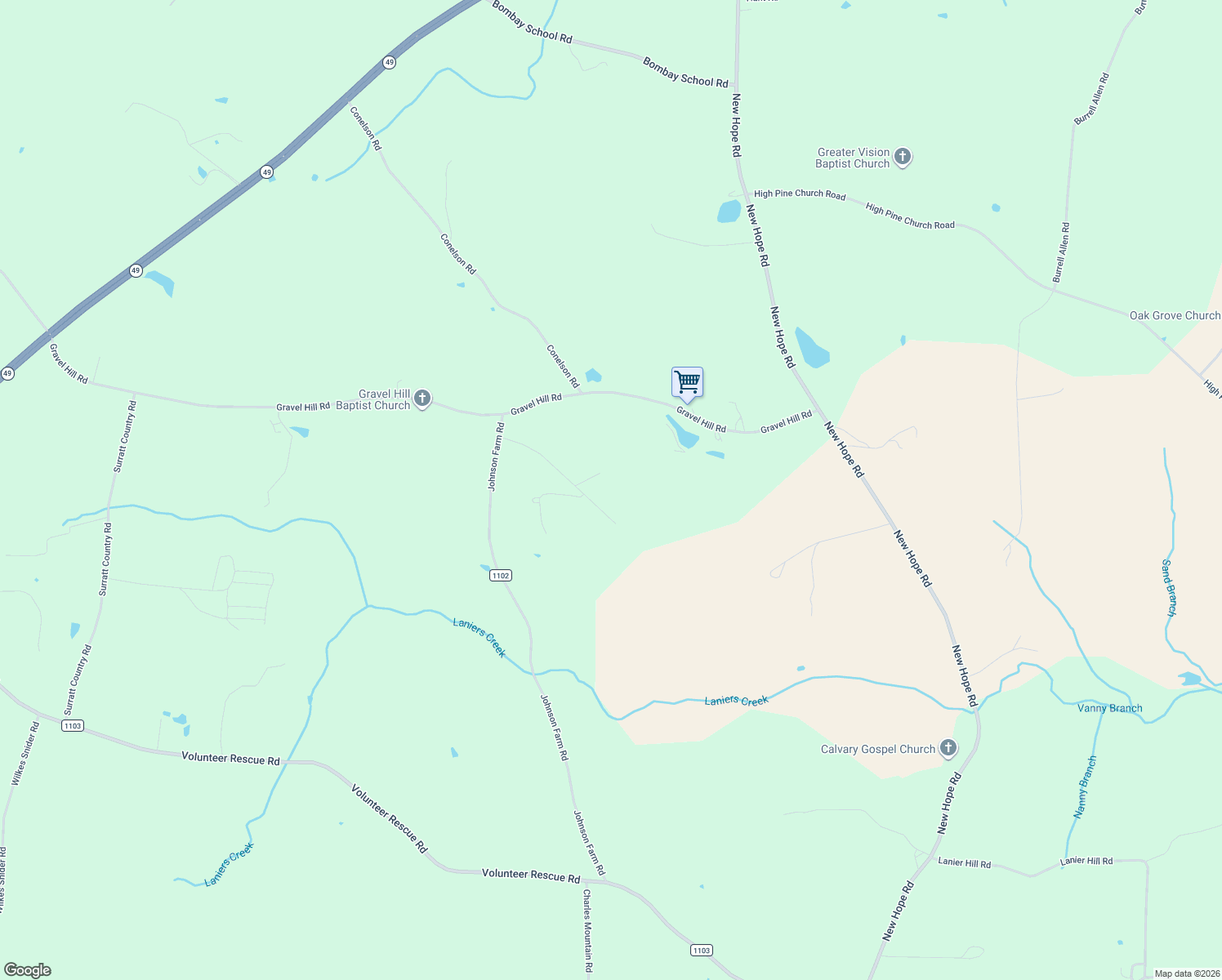 map of restaurants, bars, coffee shops, grocery stores, and more near 6286 Roscoe Road in Denton