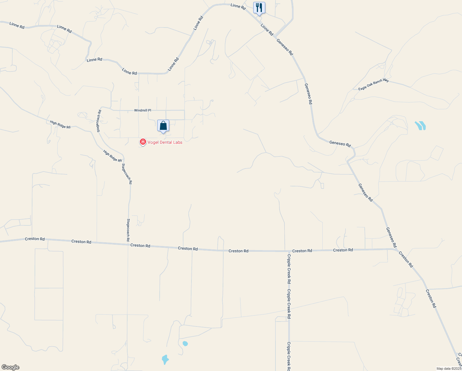 map of restaurants, bars, coffee shops, grocery stores, and more near 7075 Rancho Verano Place in Paso Robles