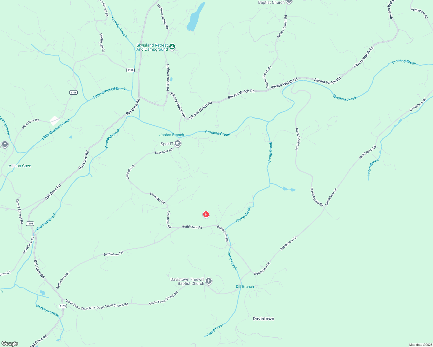 map of restaurants, bars, coffee shops, grocery stores, and more near 465 Coachman Hills Drive in Old Fort