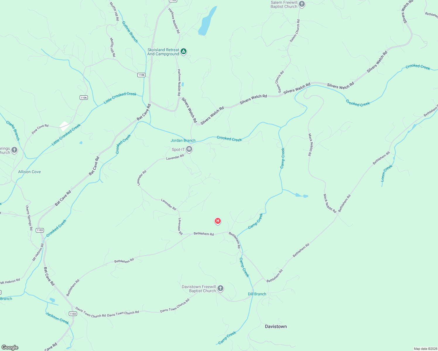 map of restaurants, bars, coffee shops, grocery stores, and more near 465 Coachman Hills Drive in Old Fort