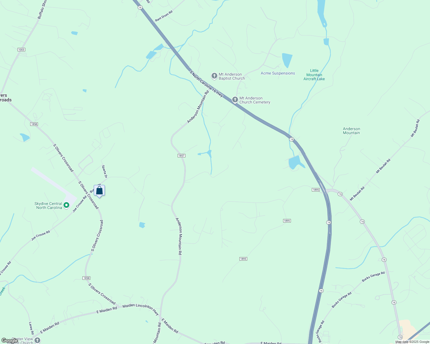 map of restaurants, bars, coffee shops, grocery stores, and more near 4844 Dolph Monroe Road in Maiden
