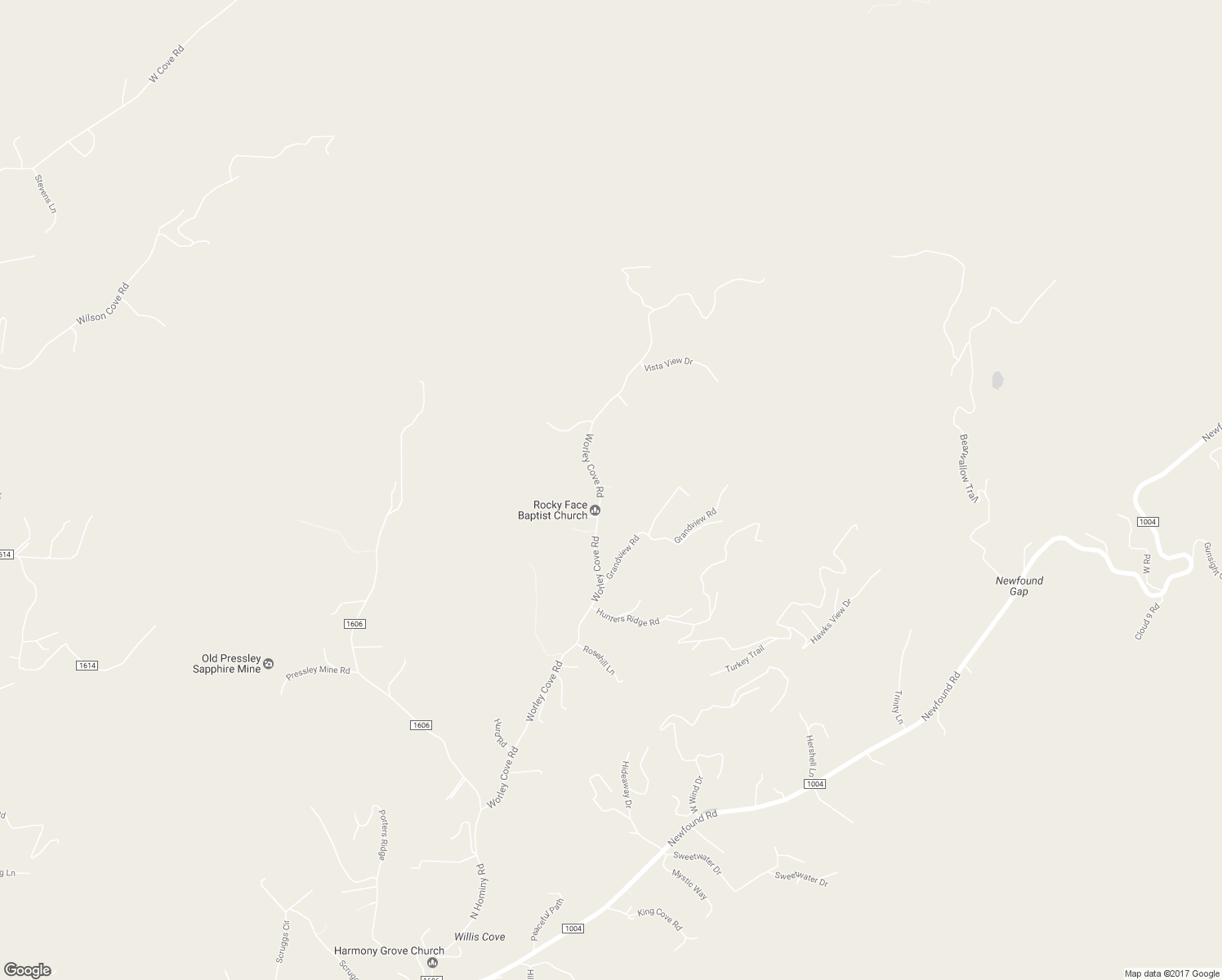 map of restaurants, bars, coffee shops, grocery stores, and more near 1722 Worley Cove Road in Canton