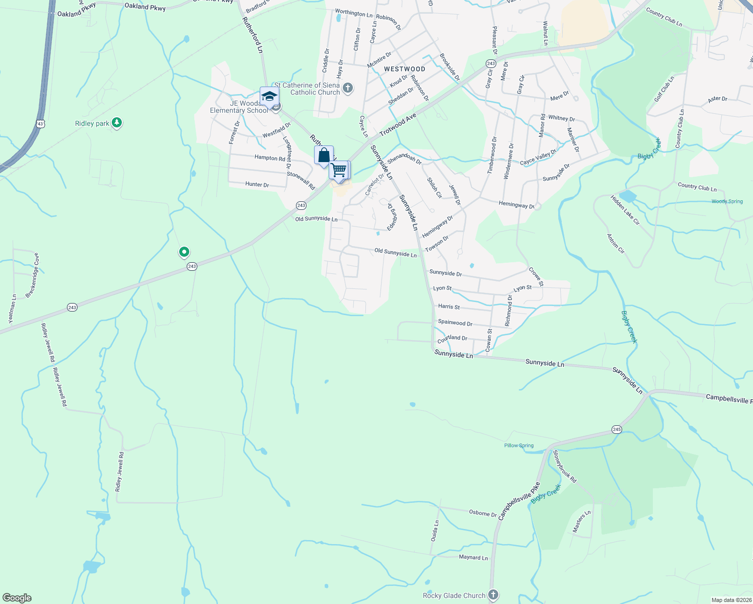 map of restaurants, bars, coffee shops, grocery stores, and more near 124 Deerfield Drive in Columbia