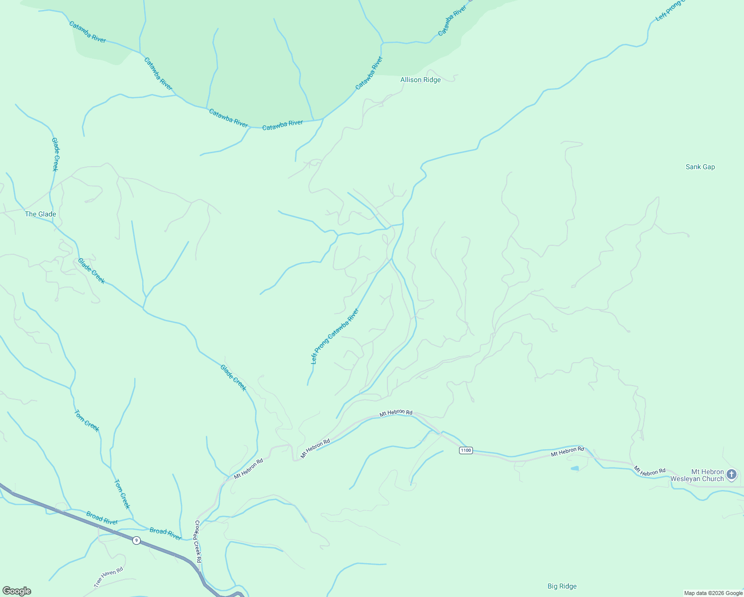 map of restaurants, bars, coffee shops, grocery stores, and more near 19 Rainbow Falls Trail in Black Mountain