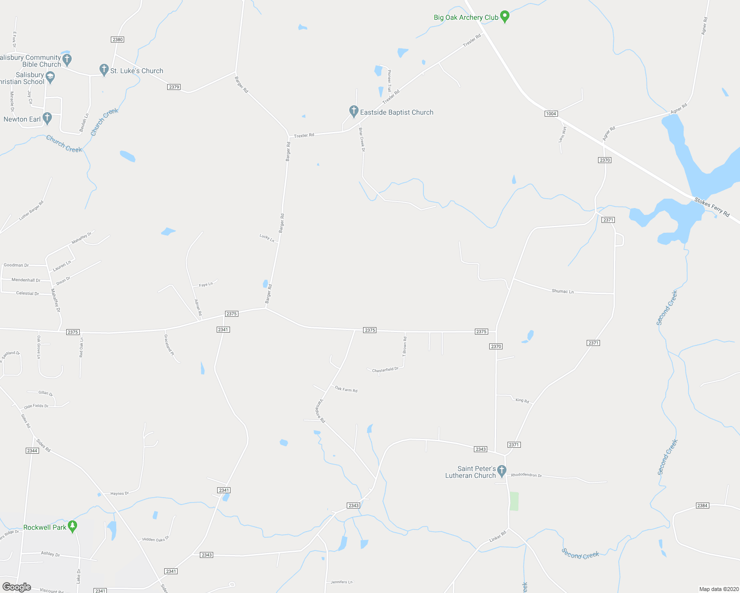 map of restaurants, bars, coffee shops, grocery stores, and more near 2080 Gold Knob Road in Salisbury