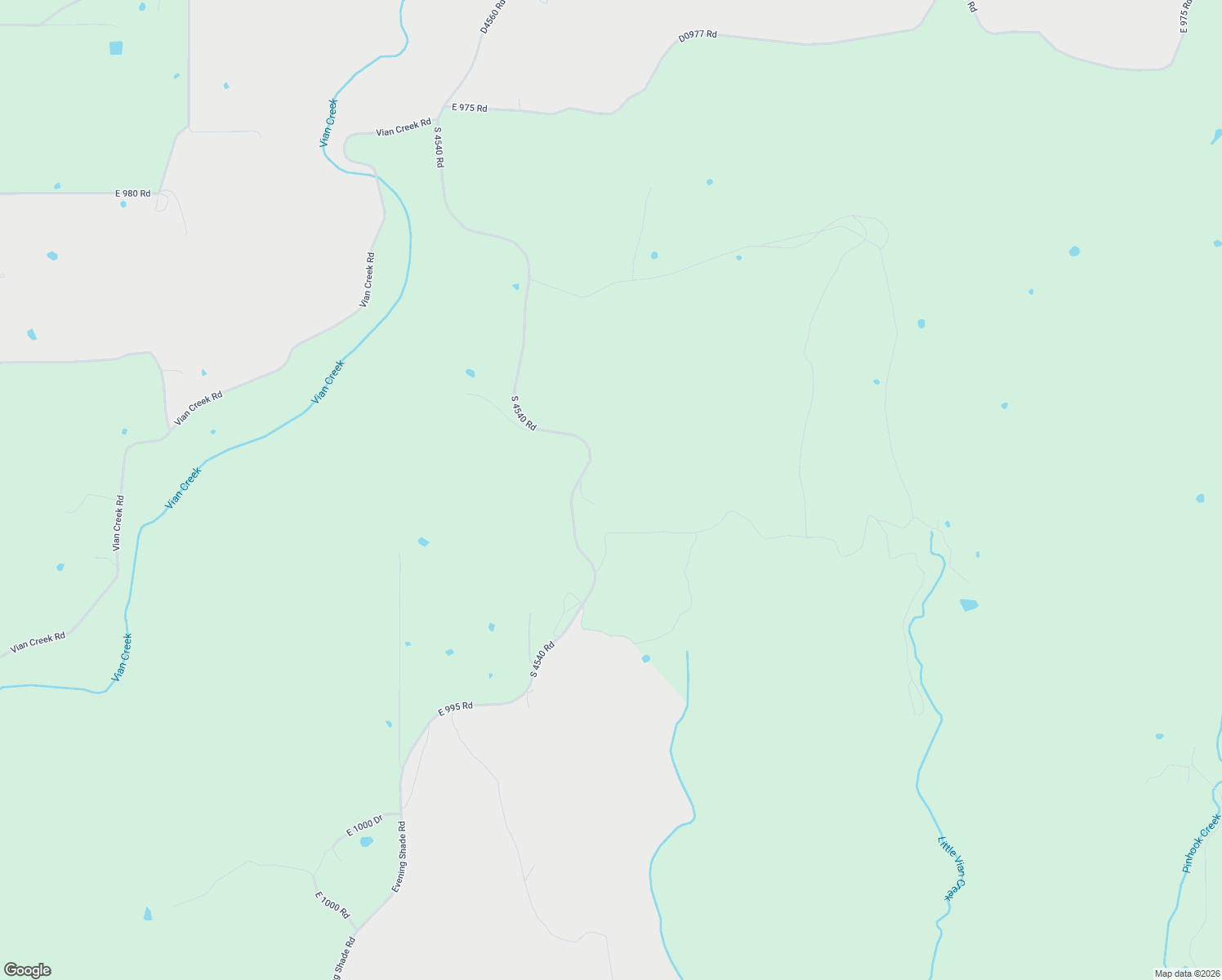 map of restaurants, bars, coffee shops, grocery stores, and more near 98893 South 4540 Road in Vian